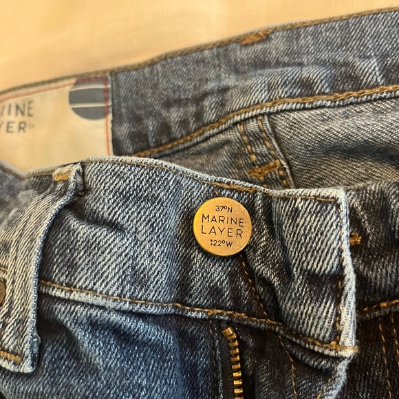 Marine layer indigo denim straight fit jeans 30x30 - Picture 5 of 8